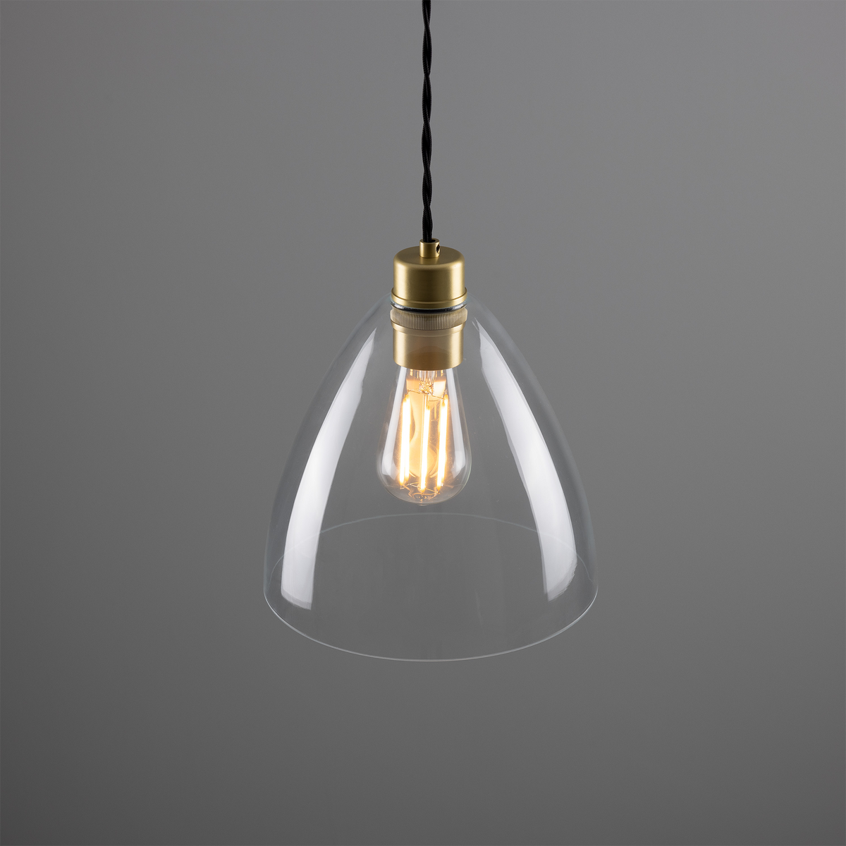 Luang Modern Clear Glass Pendant Light 23cm