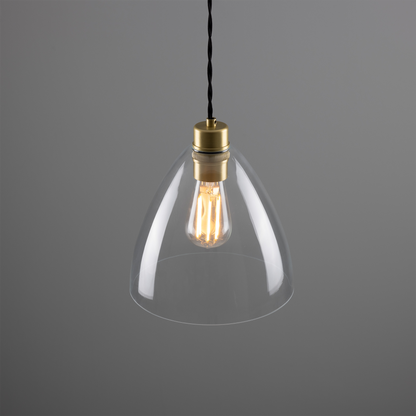 Luang Modern Clear Glass Pendant Light 23cm