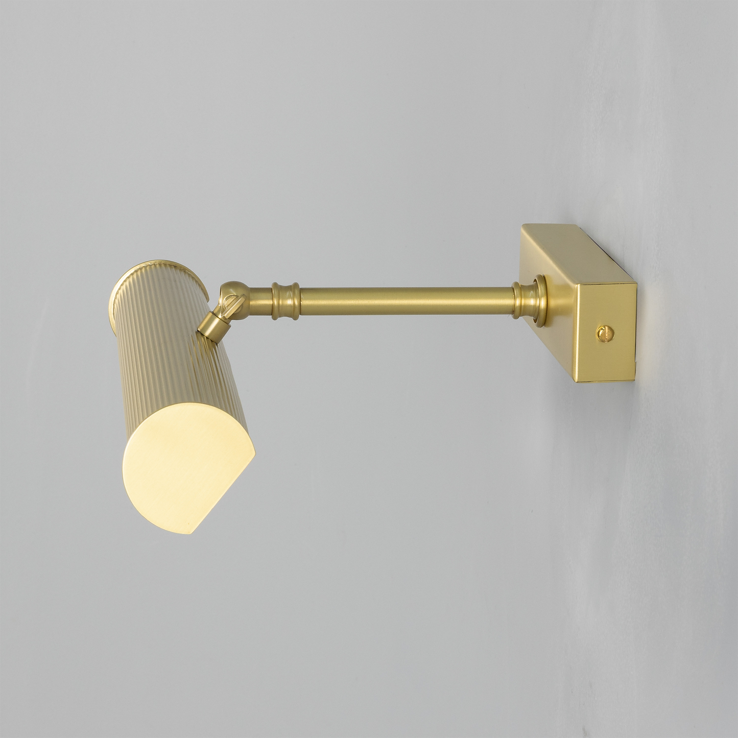 Cambridge Adjustable Reeded Brass Picture Light 35.5cm IP20