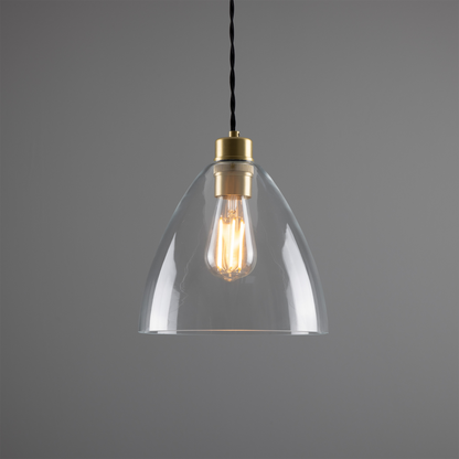 Luang Modern Clear Glass Pendant Light 23cm
