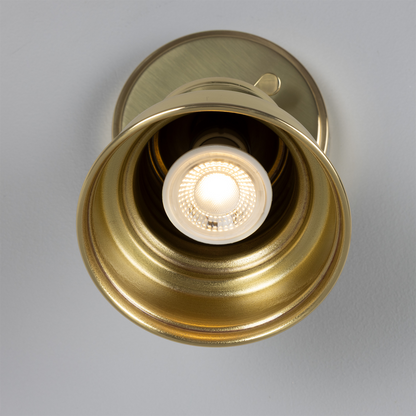 Sucre Adjustable Industrial Brass Spotlight 11.5cm IP20