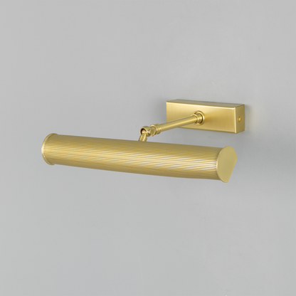 Cambridge Adjustable Reeded Brass Picture Light 35.5cm IP20