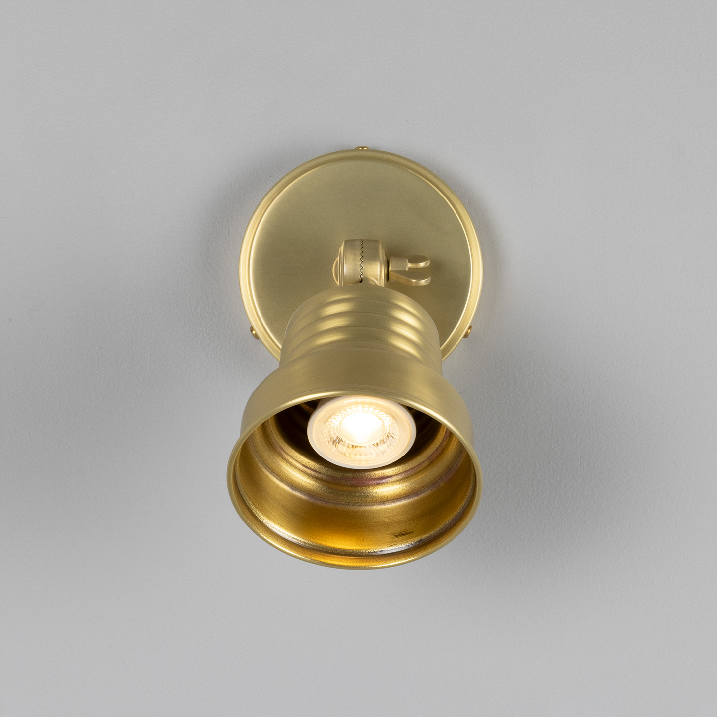 Sucre Adjustable Industrial Brass Spotlight 11.5cm IP20