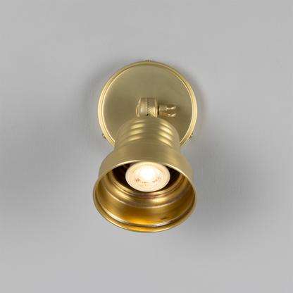 Sucre Adjustable Industrial Brass Spotlight 11.5cm IP20
