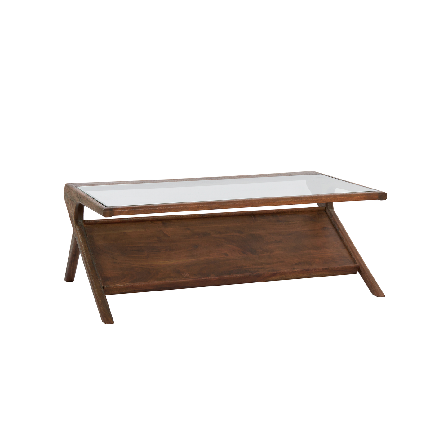 Yuki Acacia Wood & Glass Coffee Table