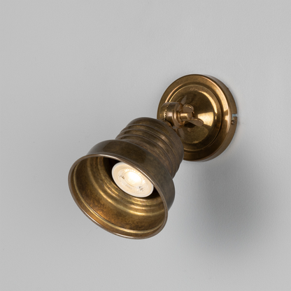 Sucre Adjustable Industrial Brass Spotlight 11.5cm IP20