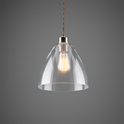 Luang Modern Clear Glass Pendant Light 23cm