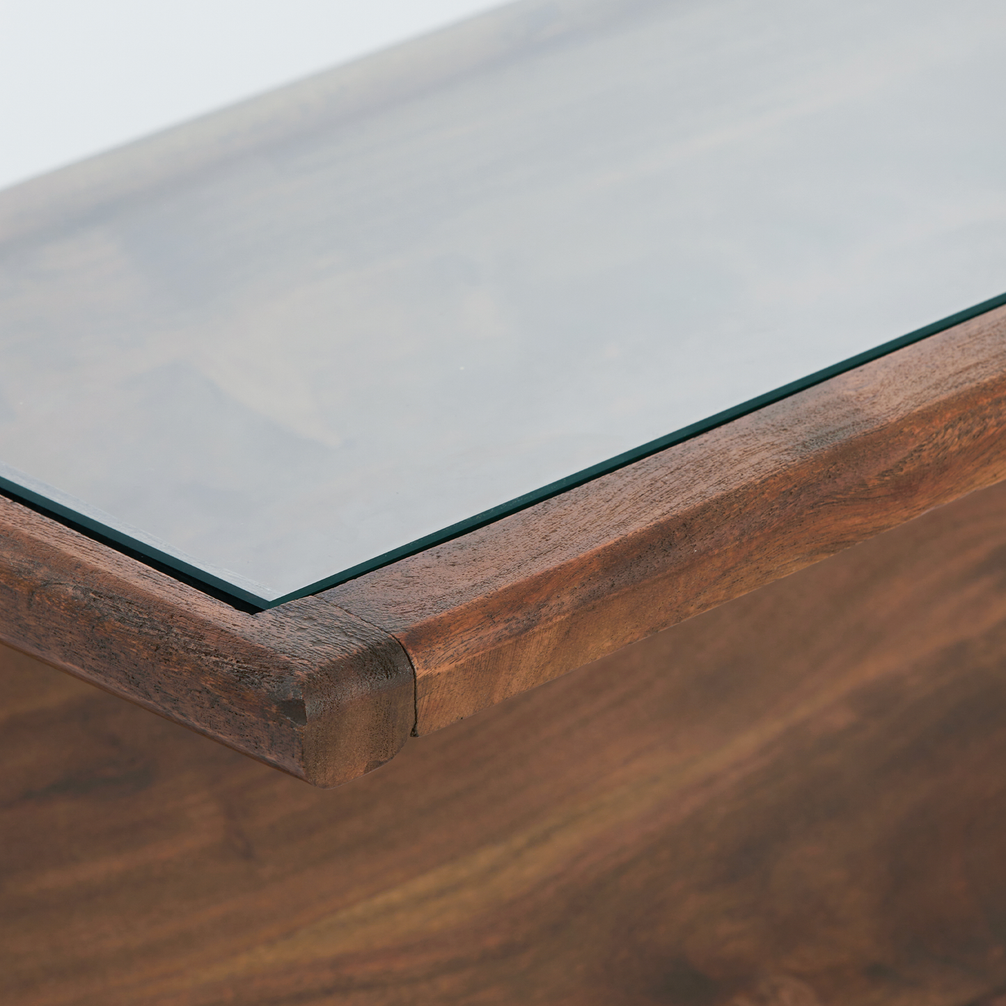 Yuki Acacia Wood & Glass Coffee Table