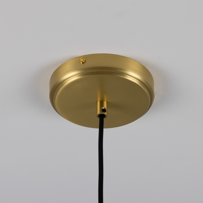 Kapok Organic Ceramic Pendant Light 27cm, Matte White Striped