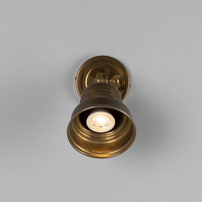 Sucre Adjustable Industrial Brass Spotlight 11.5cm IP20