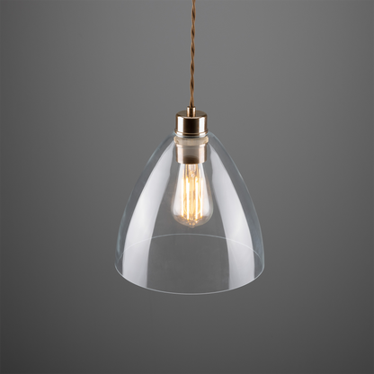 Luang Modern Clear Glass Pendant Light 23cm