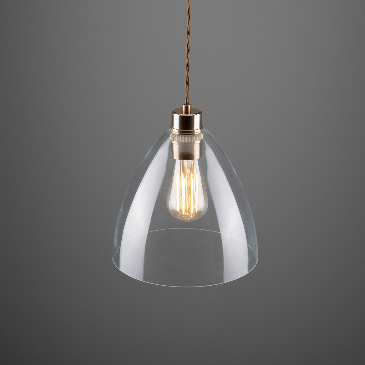 Luang Modern Clear Glass Pendant Light 23cm