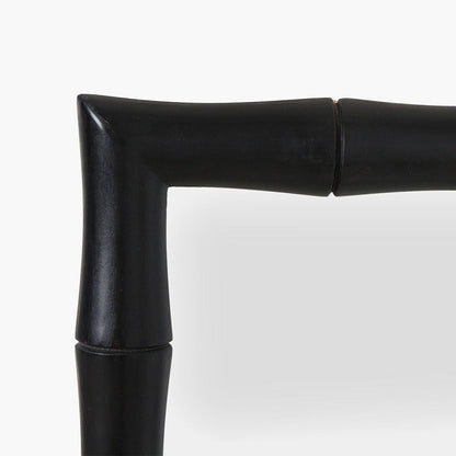 Faux Bamboo Mirror Black