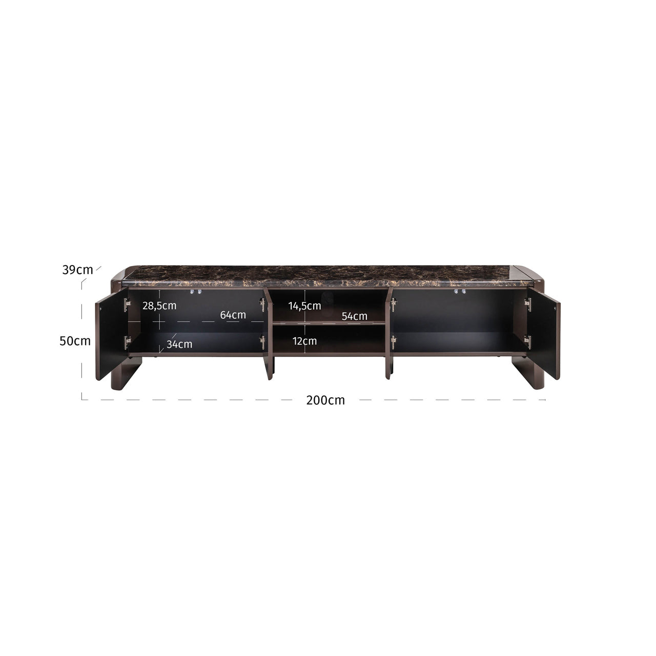 TV Cabinet Almundi Chocolate Brown