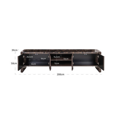 TV Cabinet Almundi Chocolate Brown