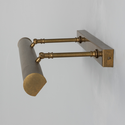 Cambridge Adjustable Reeded Brass Picture Light 60.5cm IP20