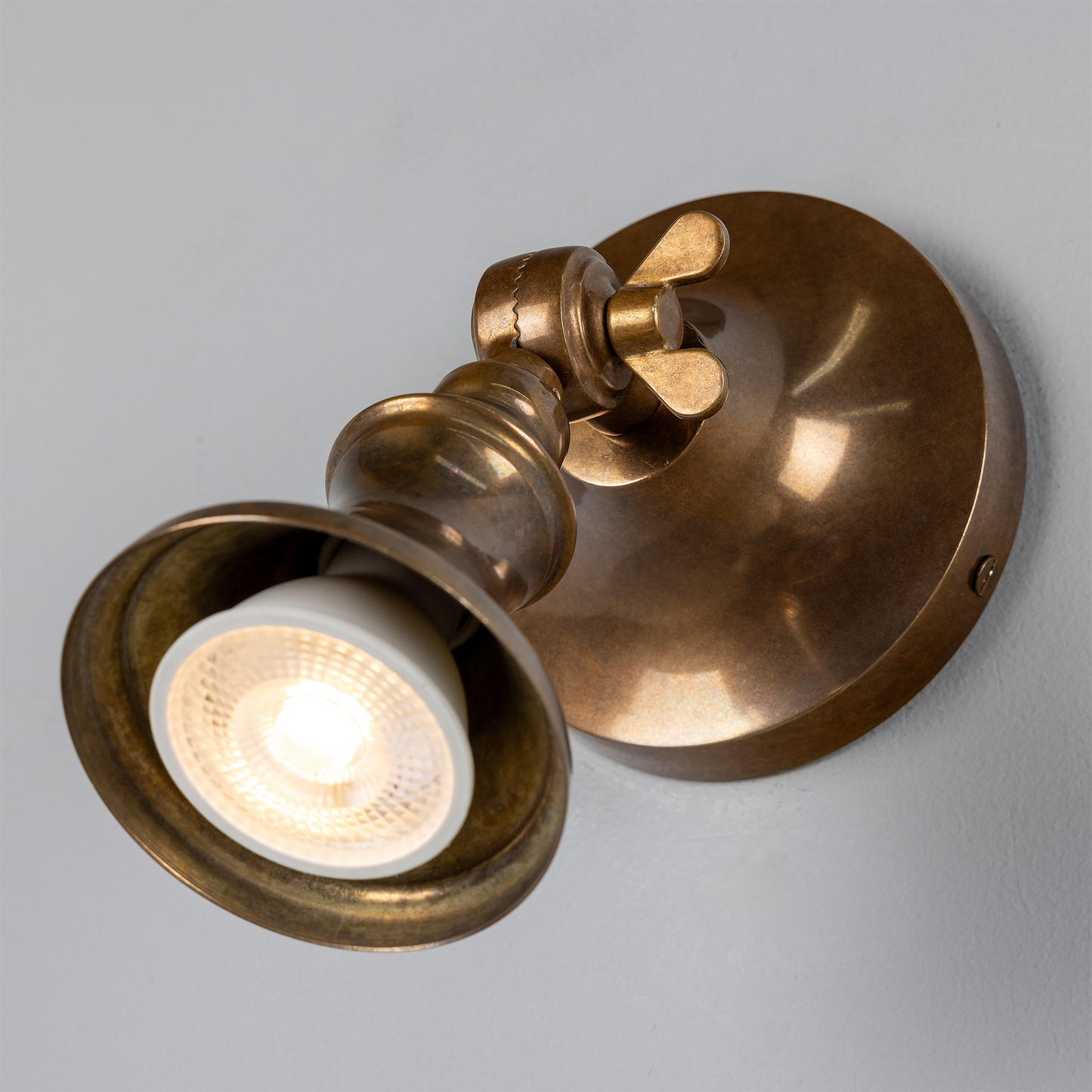 Accra Traditional Small Brass Spotlight 8cm IP20