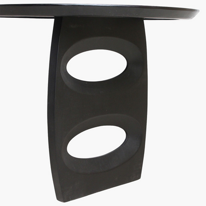 Bullnose Dining Table Teardrop Base Black