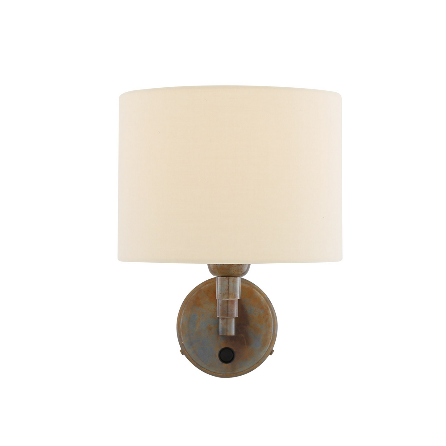 Kerry Swivel Arm Brass Wall Light with Fabric Shade