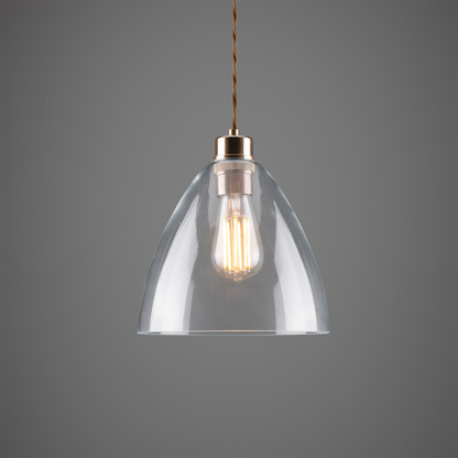 Luang Modern Clear Glass Pendant Light 23cm