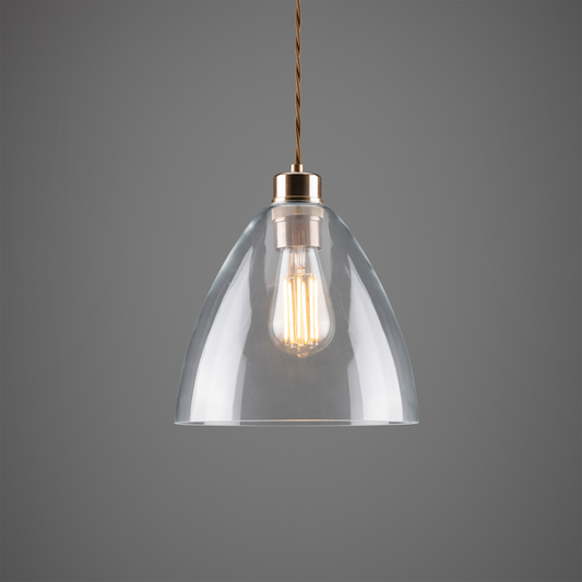 Luang Modern Clear Glass Pendant Light 23cm