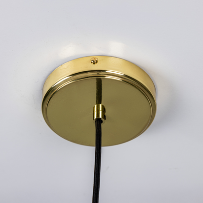 Rivale Pendant Light with Wavy Ceramic Shade, Matte White Striped