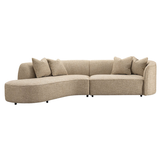 Sofa Romero Sand Tweed Ottoman Left