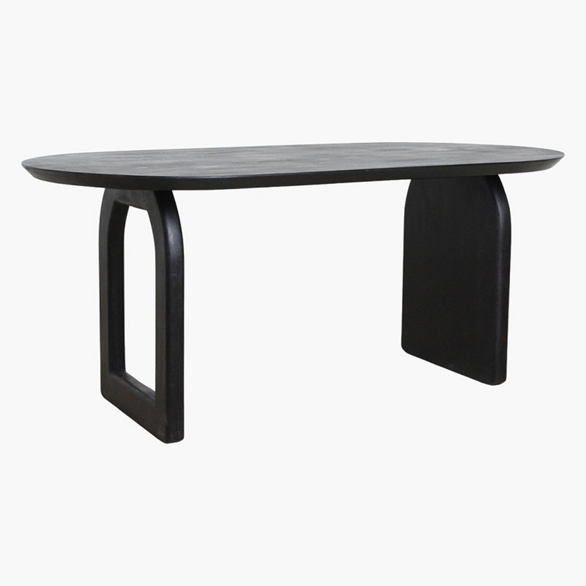 Bullnose Dining Table Mix Base Black
