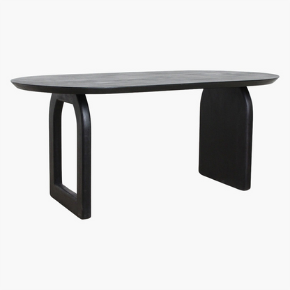 Bullnose Dining Table Mix Base Black