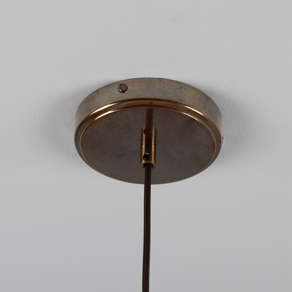 Kapok Organic Ceramic Pendant Light 27cm, Matte White Striped