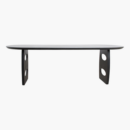 Bullnose Dining Table Teardrop Base Black