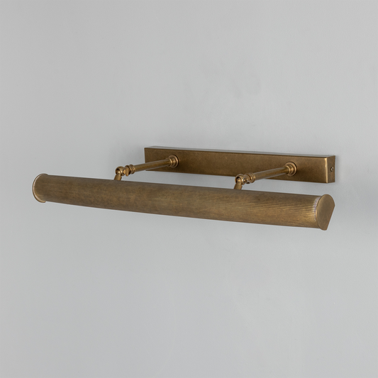 Cambridge Adjustable Reeded Brass Picture Light 60.5cm IP20