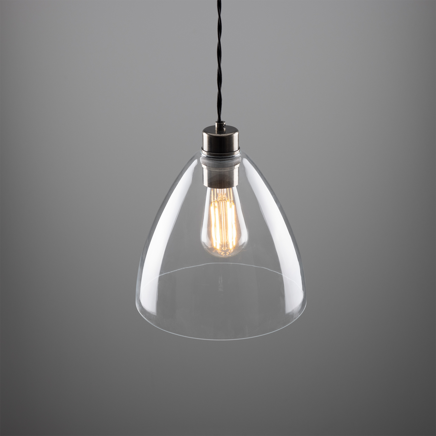 Luang Modern Clear Glass Pendant Light 23cm