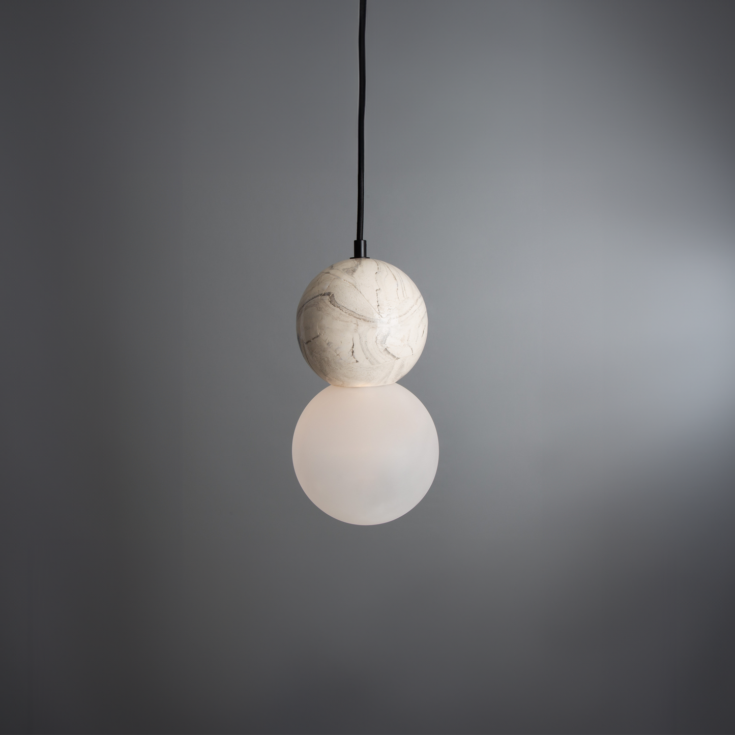 Rosa Marbled Ceramic Glass Globe Pendant Light