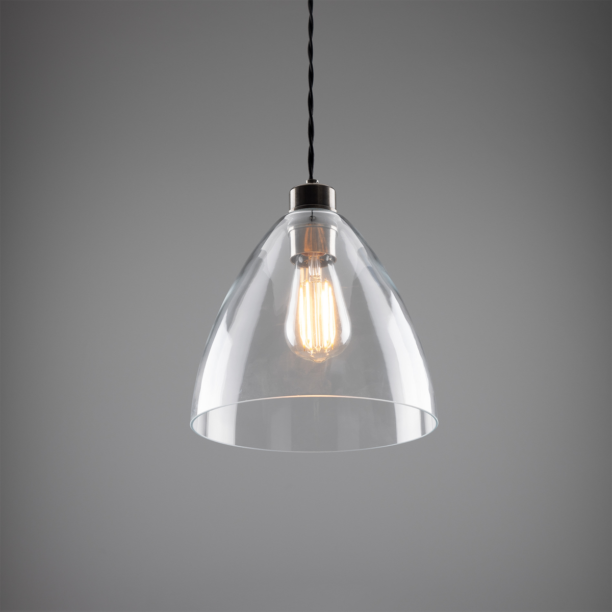 Luang Modern Clear Glass Pendant Light 23cm