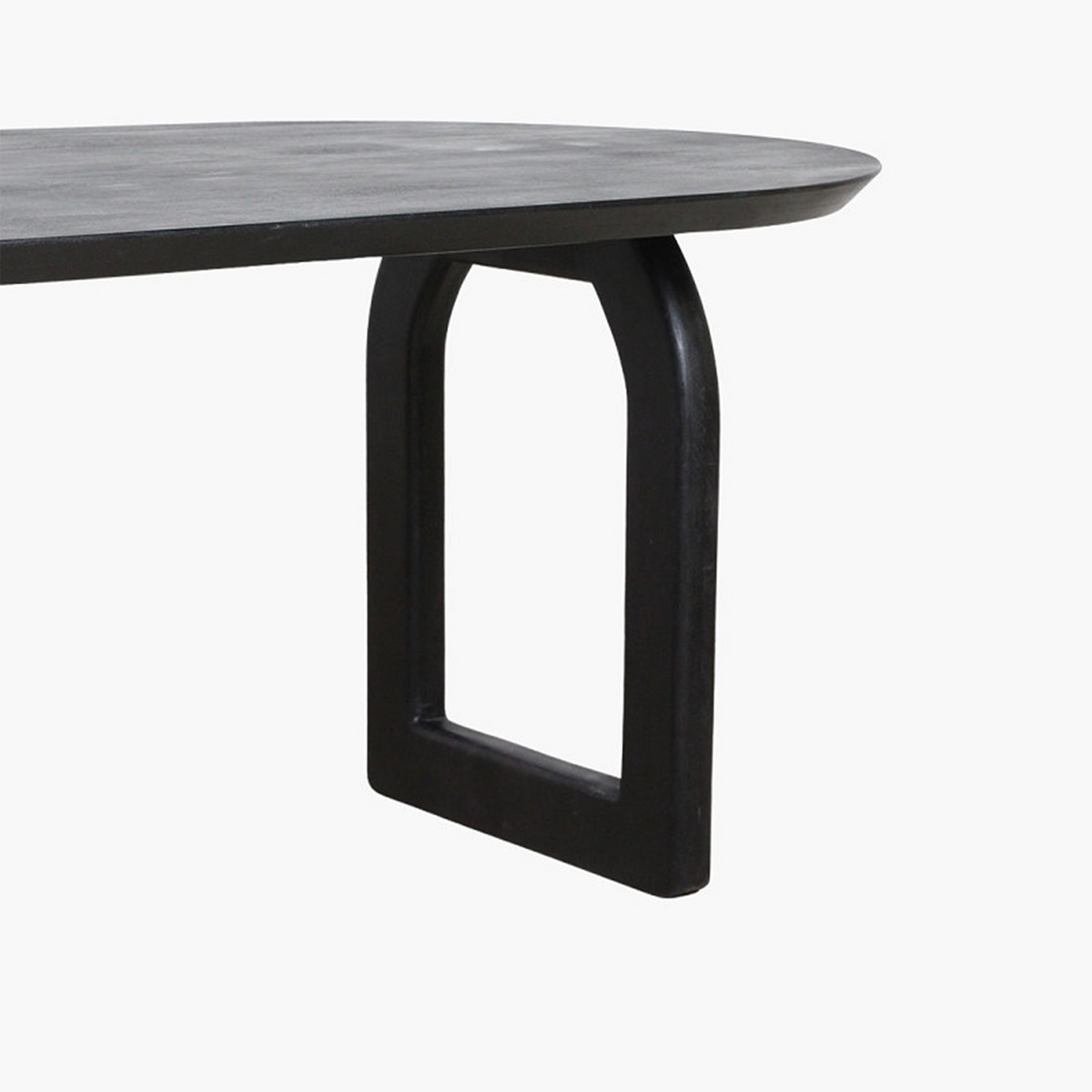 Bullnose Dining Table Mix Base Black