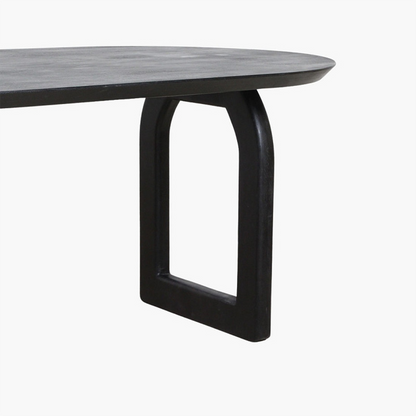 Bullnose Dining Table Mix Base Black