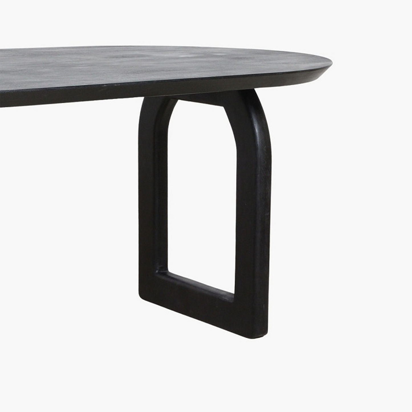 Bullnose Dining Table Mix Base Black