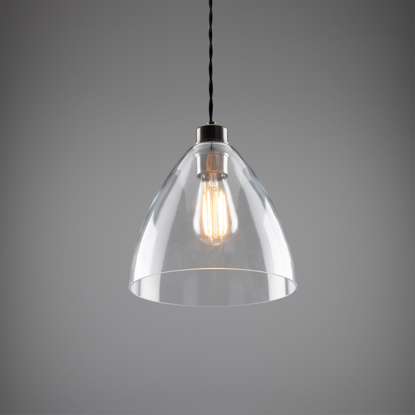 Luang Modern Clear Glass Pendant Light 23cm