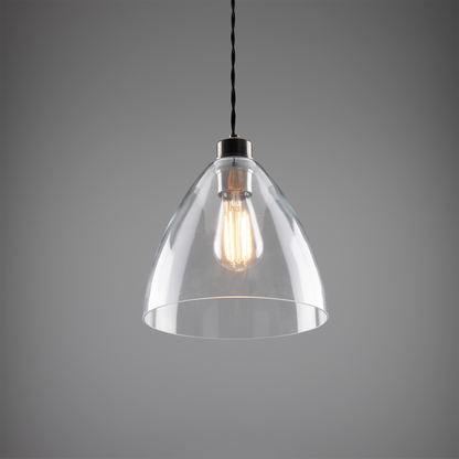 Luang Modern Clear Glass Pendant Light 23cm
