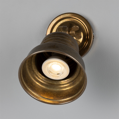 Sucre Adjustable Industrial Brass Spotlight 11.5cm IP20