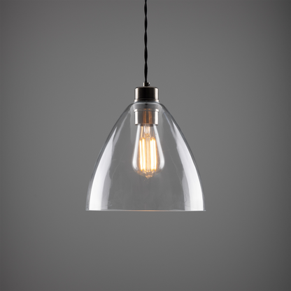 Luang Modern Clear Glass Pendant Light 23cm
