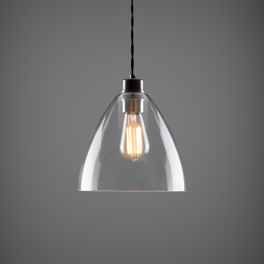 Luang Modern Clear Glass Pendant Light 23cm