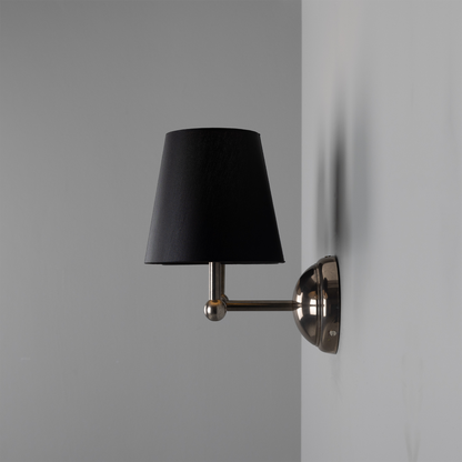 Busan Modern Brass Double Wall Light with Fabric Shades