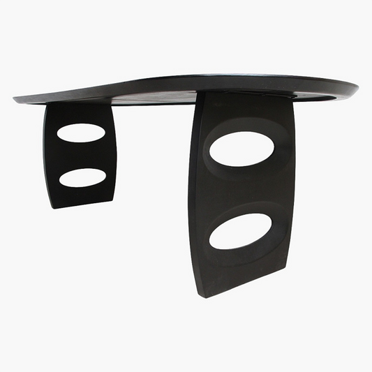 Bullnose Dining Table Teardrop Base Black