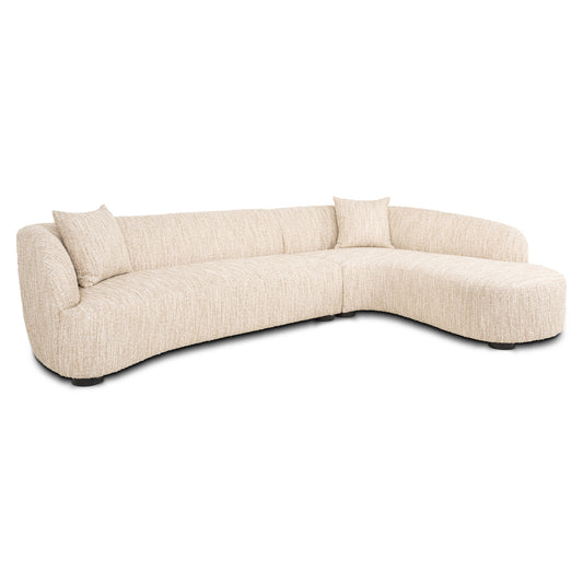 Lounge Sofa Pandora Beige Angora (Right)