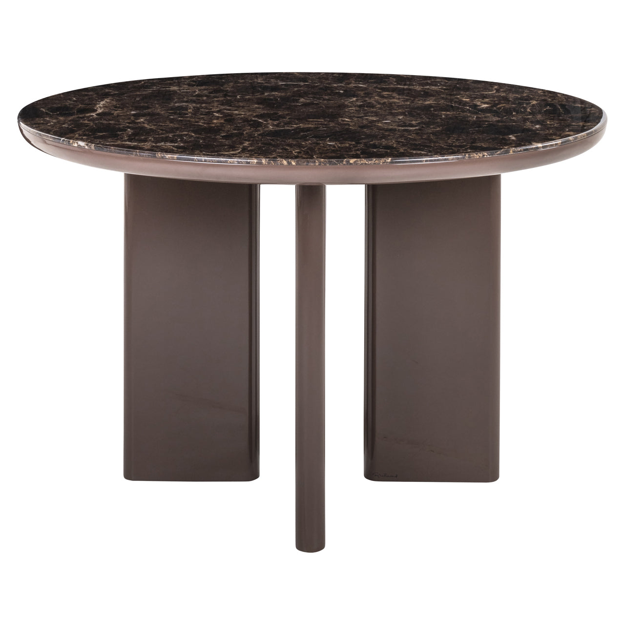 Round Dining table Almundi Chocolate Brown