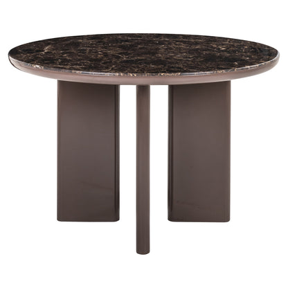 Round Dining table Almundi Chocolate Brown