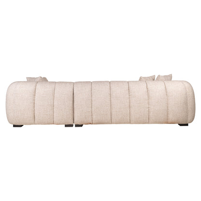 Sofa Novaro Cream Tweed Lounge Right Fire Retardant