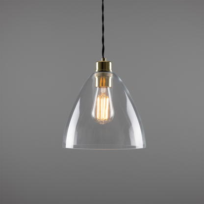 Luang Modern Clear Glass Pendant Light 23cm